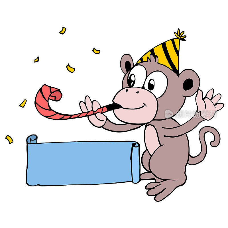 monkey blank card banner